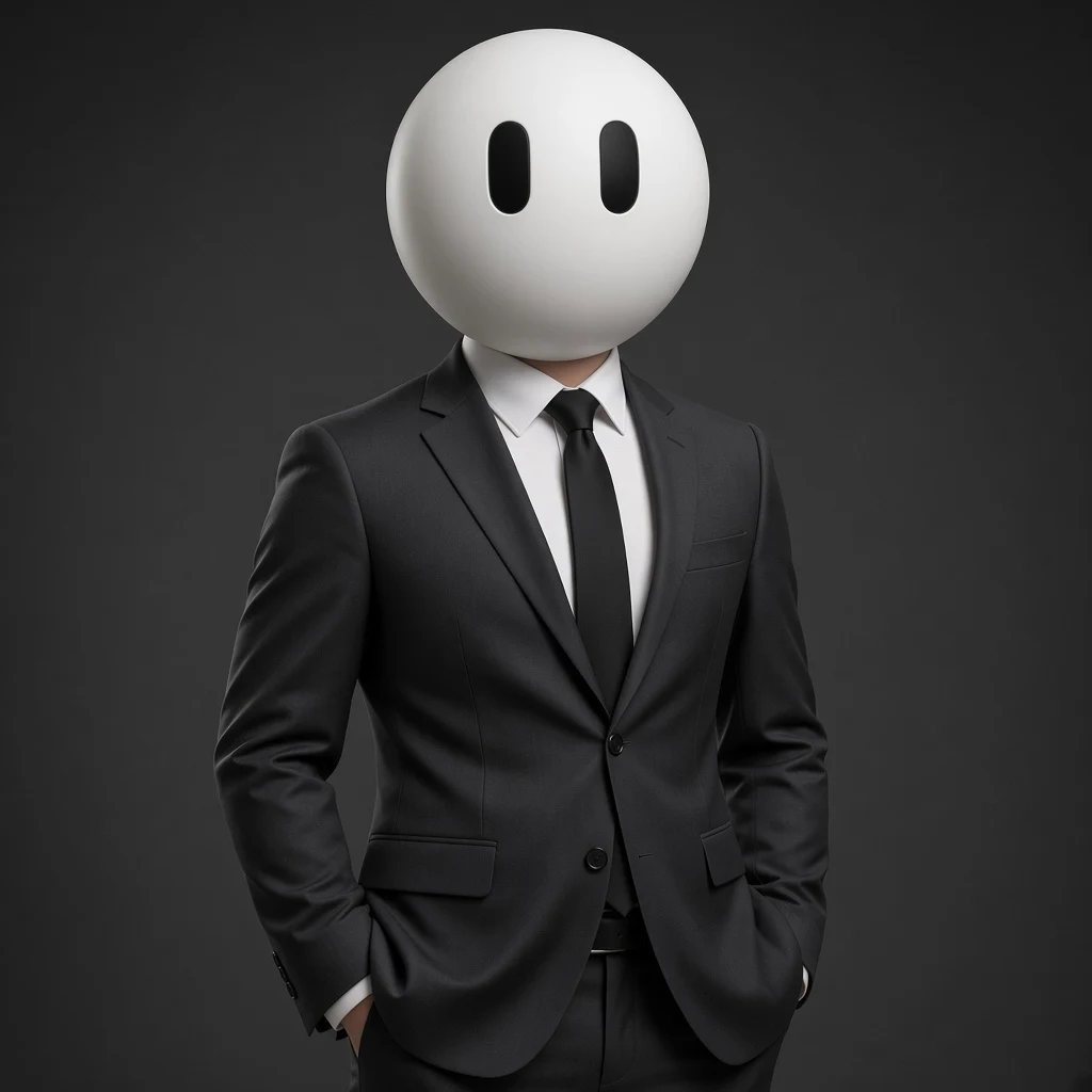 Investor Grok in a black suit